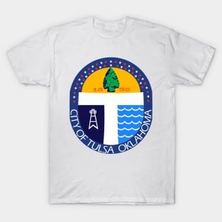 Tulsa Flag Seal Design T-Shirt